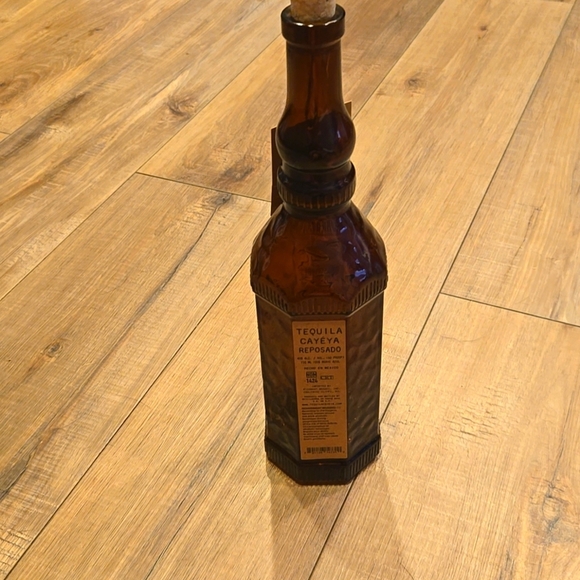 Decorative Recycled Brown Glass Bottle with Cork - Picture 5 of 6